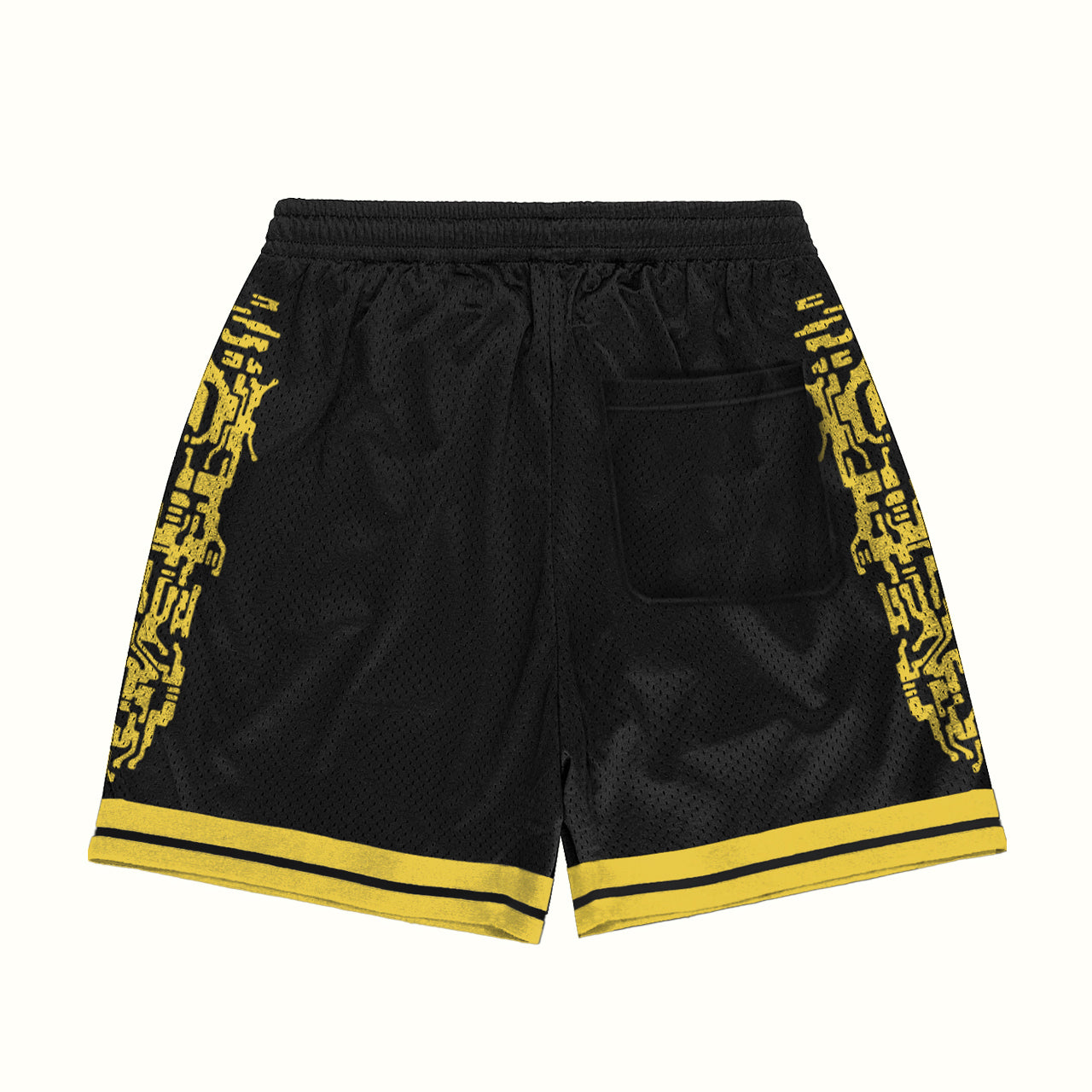 ADDITION KILLS MESH SHORTS - BLACK/YELLOW